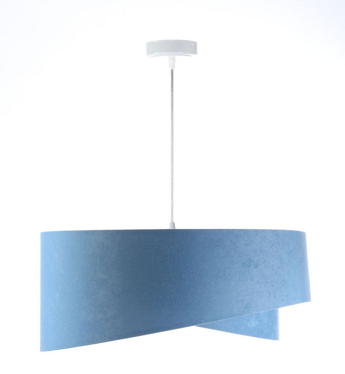 HÄNGELEUCHTE Blau 50/23 cm - Silberfarben, Kunststoff (50/1.3/23cm) - ONZENO