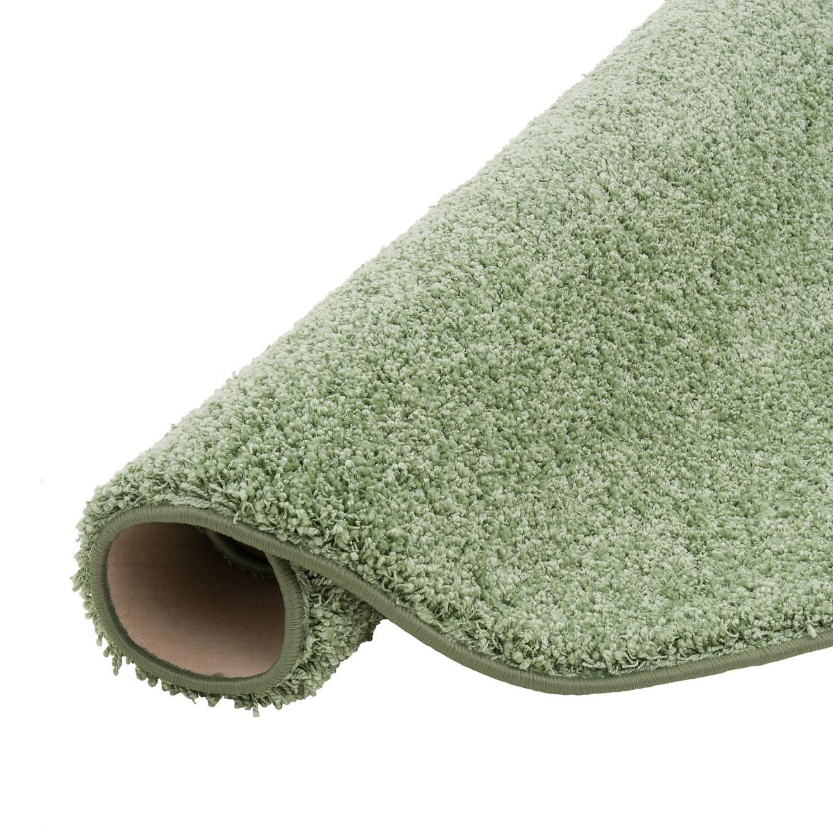 LUXUS HOCHFLOR LANGFLOR TEPPICH MILANO RUND - Mintgrün, Textil (160/160cm) - Snapstyle
