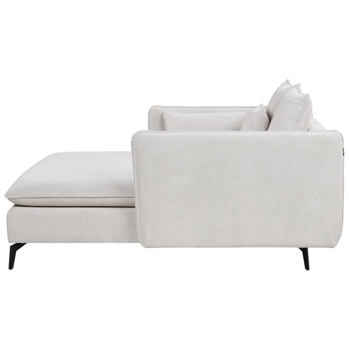 XXL-SESSEL hellbeige/schwarz Charmes - Beige/Schwarz, Textil (124/72/159cm) - Beliani
