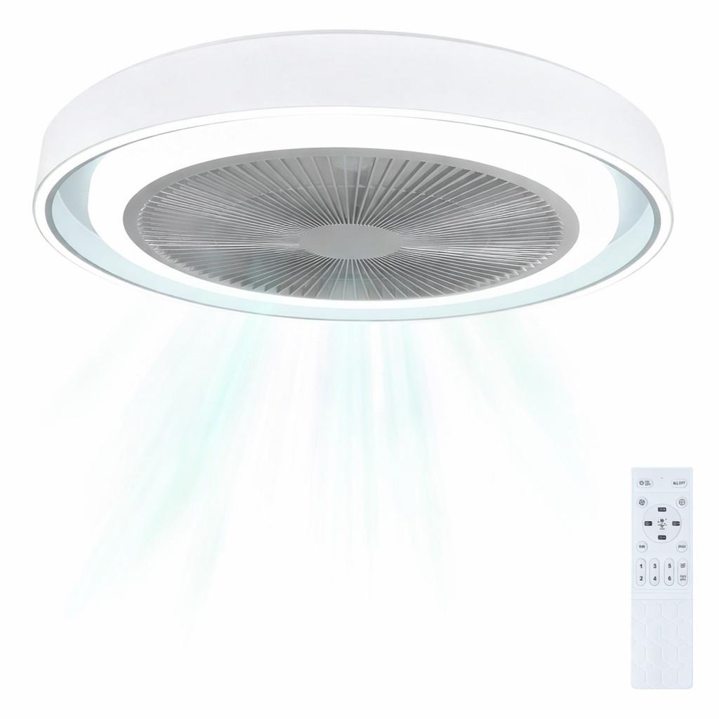 DECKENLEUCHTE mit Ventilator Avalis 50/50/20.5 cm - Weiß, Metall (50/50/20.5cm) - ZMH