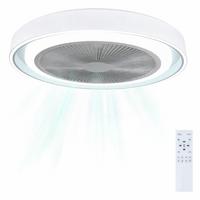 DECKENLEUCHTE mit Ventilator Avalis 50/50/20.5 cm - Weiß, Metall (50/50/20.5cm) - ZMH