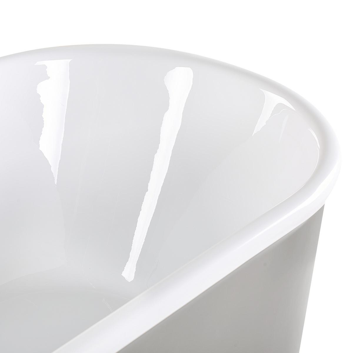 BADEWANNE FREISTEHEND 80x170x59 cm silber Pinel - Silberfarben, Kunststoff (80/59/170cm) - Beliani