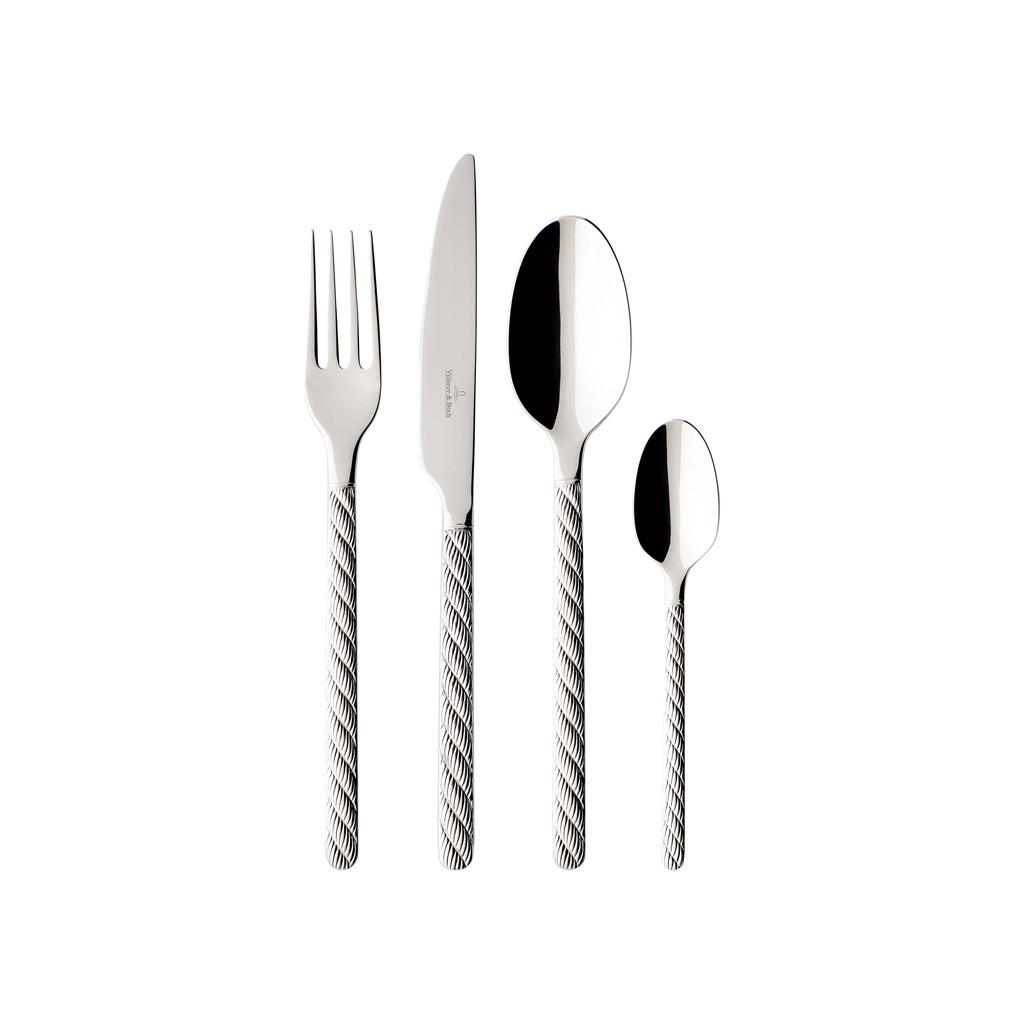 TAFELBESTECK Montauk silber 144-tlg. - Silberfarben, Metall - Villeroy & Boch