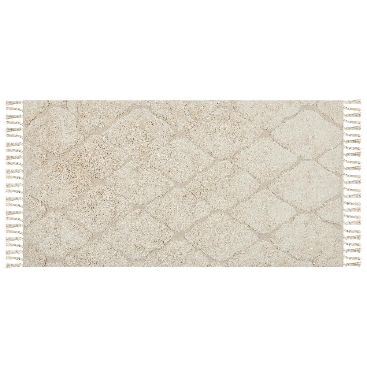 KURZFLOR-TEPPICH Silchar 150/80 cm - Beige, Textil (80/150cm) - Beliani