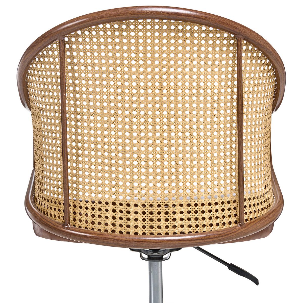 SCHREIBTISCHSTUHL Kunstleder Braun Redding - Braun, Kunststoff (50/77/50cm) - Beliani