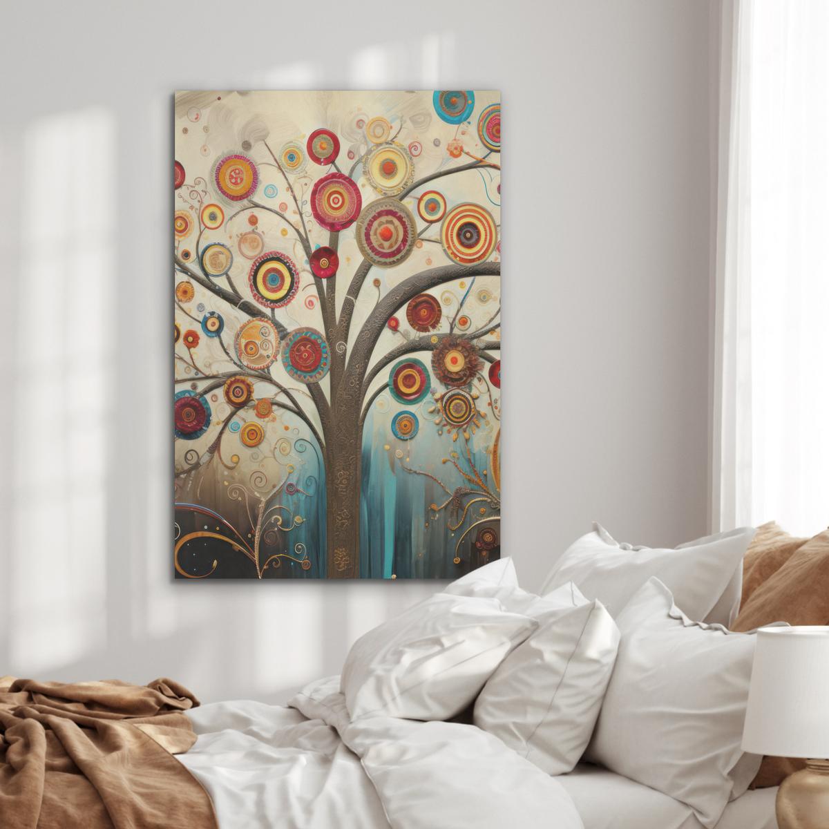 AKUSTIKBILD Baum - Baum des Lebens - Farbe Wanddeko 70x100 cm - Braun, Kunststoff (70/100/0.9cm) - MuchoWow