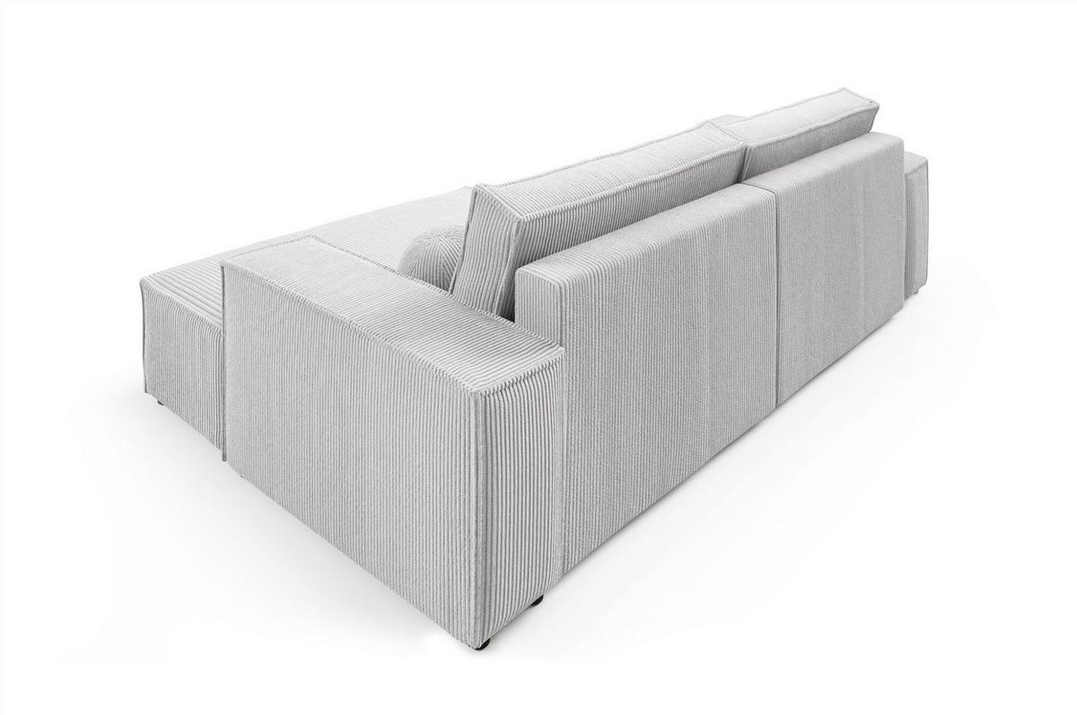 ECKSOFA Corunia Xs - Hellbraun, Holzwerkstoff/Textil (255/148cm) - Fun Möbel