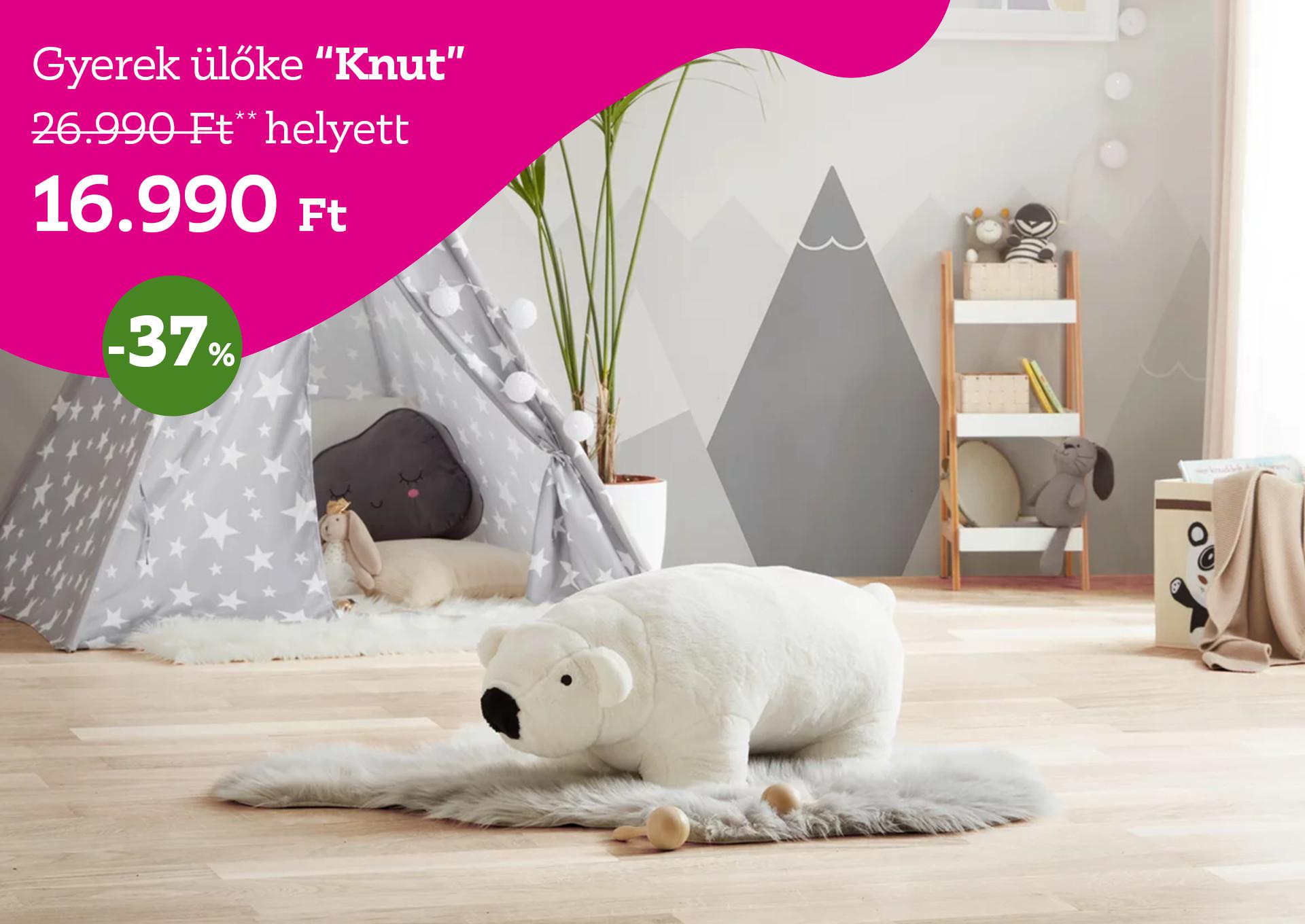 gyerek ülőke KNUT-TREND- 26990 Forint helyett 16990 Forint kedvezmény mértéke 37%