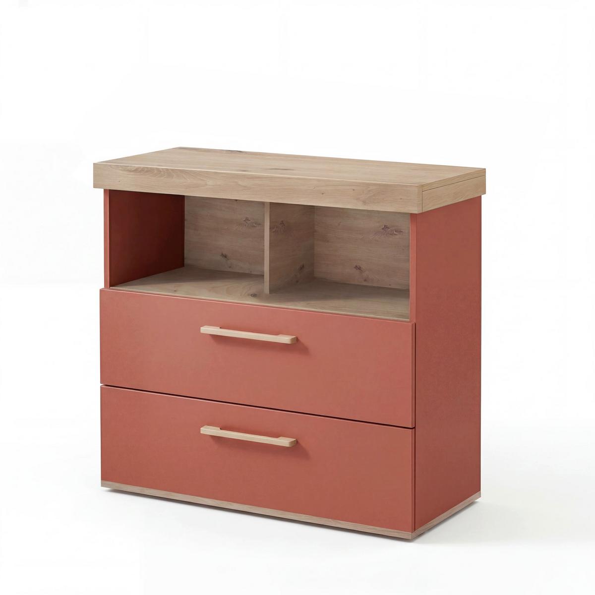 BABYZIMMER-SET Jimmy 2-teilig - Eichefarben/Mauve, Holz/Holzwerkstoff (143/103/77cm) - Roba