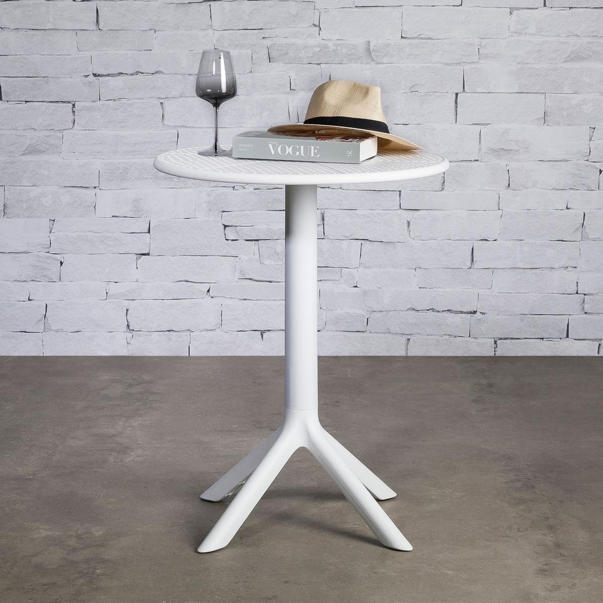GARTENTISCH LUZ weiß - Weiß, Kunststoff (60/60/76cm) - IDIMEX