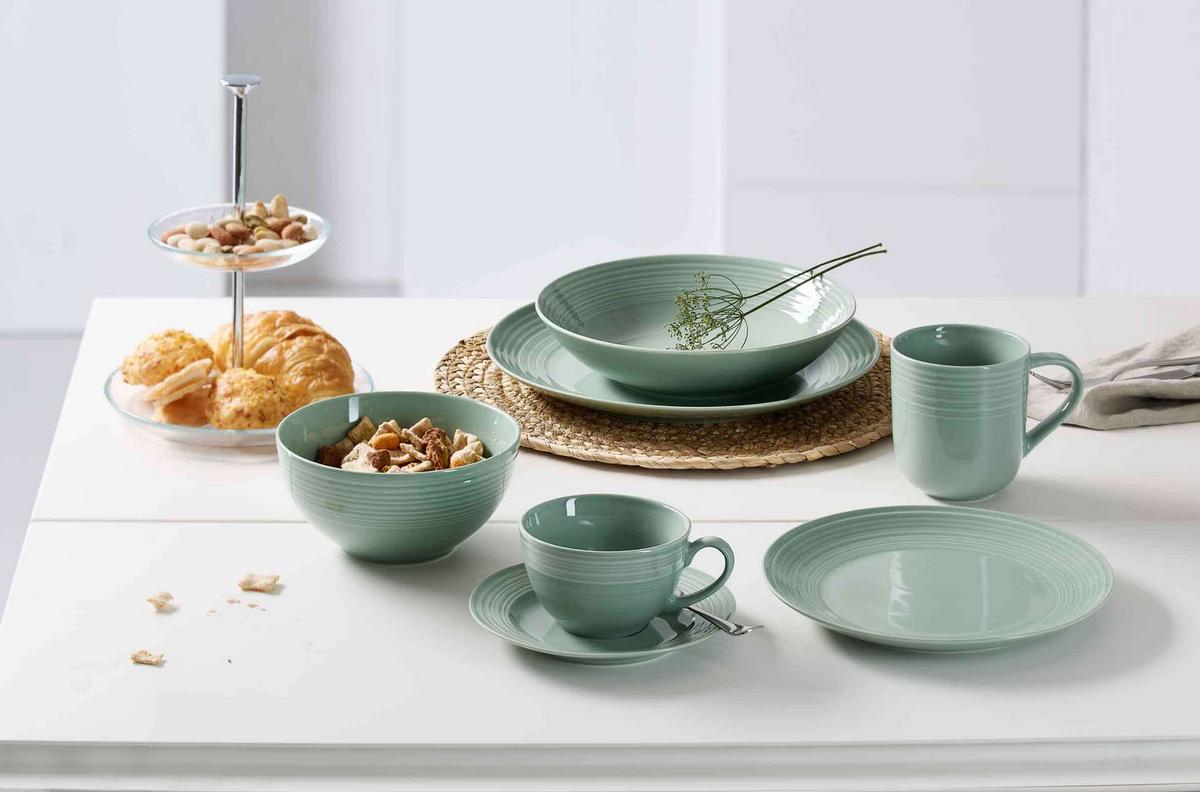 KAFFEEUNTERTASSEN Levi Grün ø 15,5 cm 6er Set - Grün, Keramik (15.5cm) - Ritzenhoff Breker