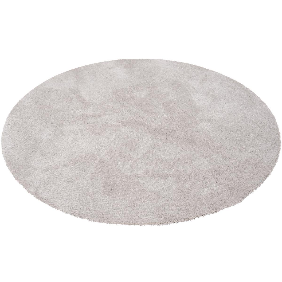 SUPER SOFT HOCHFLORTEPPICH LIVORNO RUND - Grau, Textil (100/100cm) - Snapstyle