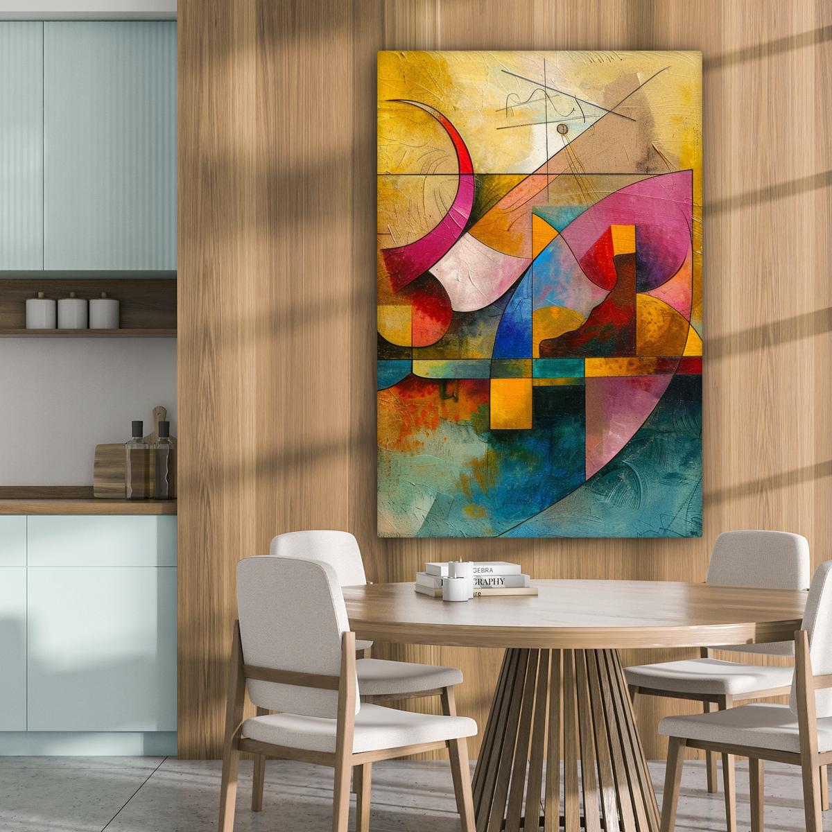 LEINWANDBILD Kunst - Abstrakt - Modern Deko XXL 80x120 cm - Gelb, Textil (80/120cm) - MuchoWow