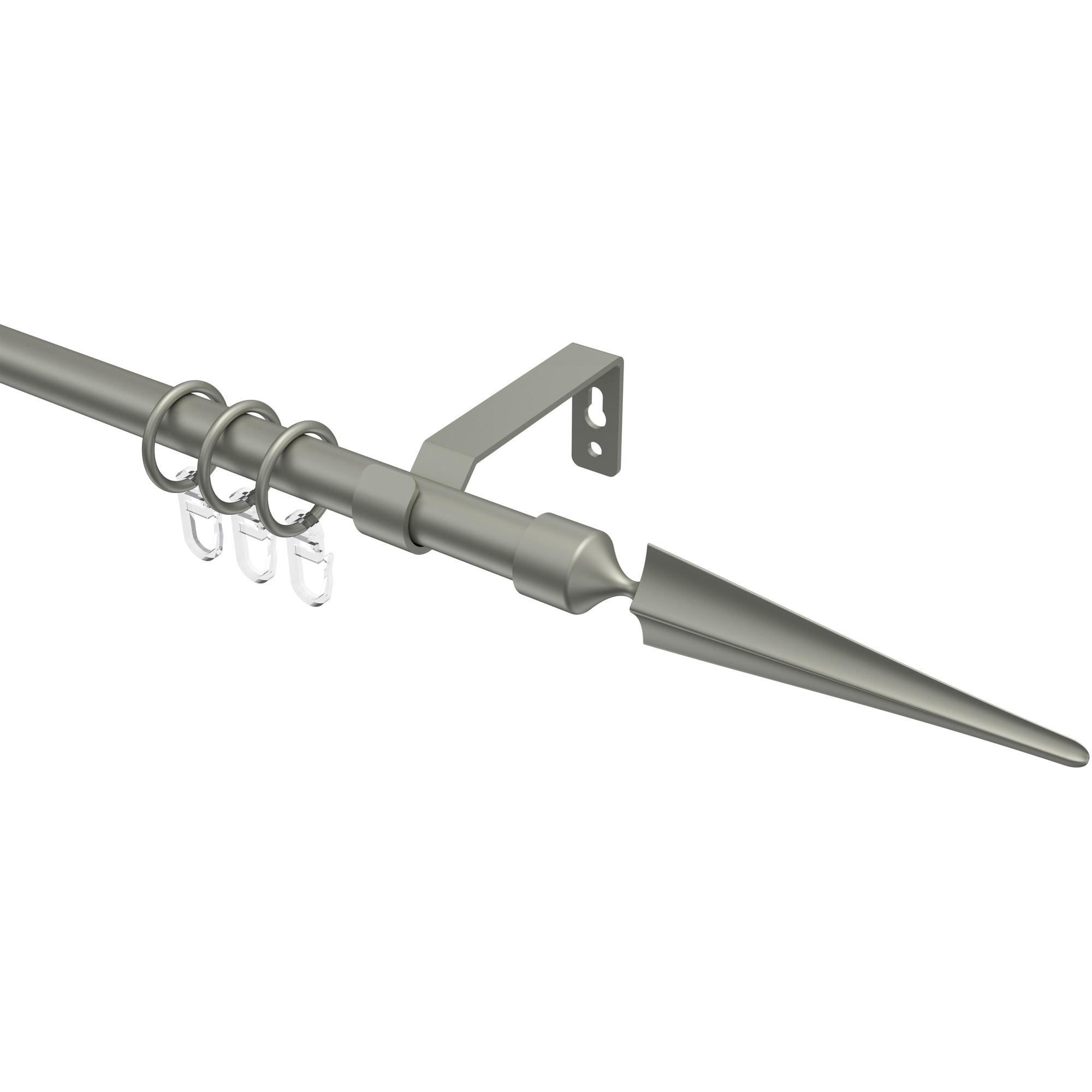 GARDINENSTANGE Olymp Lorenzo 480 cm (geteilt in 3 x 160 cm), 1-läufig, 16 mm Ø Chrom matt - Chromfarben/Nickelfarben, Metall (480cm) - INTERDECO