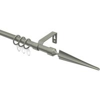 GARDINENSTANGE Olymp Lorenzo 200 cm, 1-läufig, 16 mm Ø Chrom matt - Chromfarben/Nickelfarben, Metall (200cm) - INTERDECO