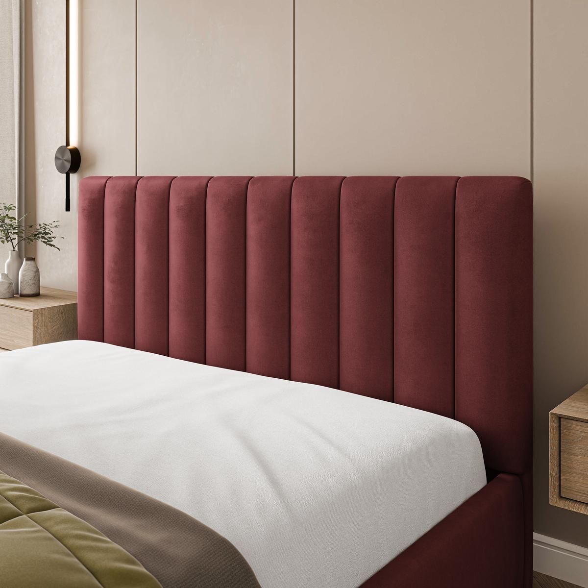 POLSTERBETT DEMERA MGV 180x200 cm mit Bettkästen - Rot - Rot, Holz (180/200cm) - MASSENO
