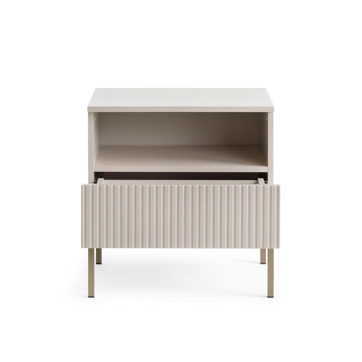 NACHTTISCH SENTIERO 54/56/39 cm mit LED Kaschmir - Kaschmir, Holzwerkstoff (54/56/39cm) - MASSENO