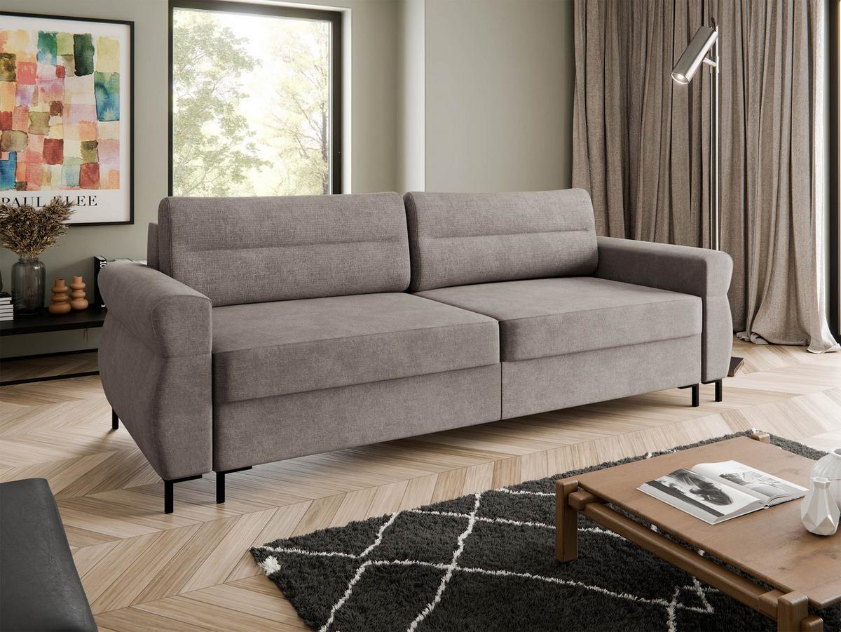 SCHLAFSOFA Berne - Schwarz/Grau, Holz/Kunststoff (238/92/95cm) - MIRJAN24