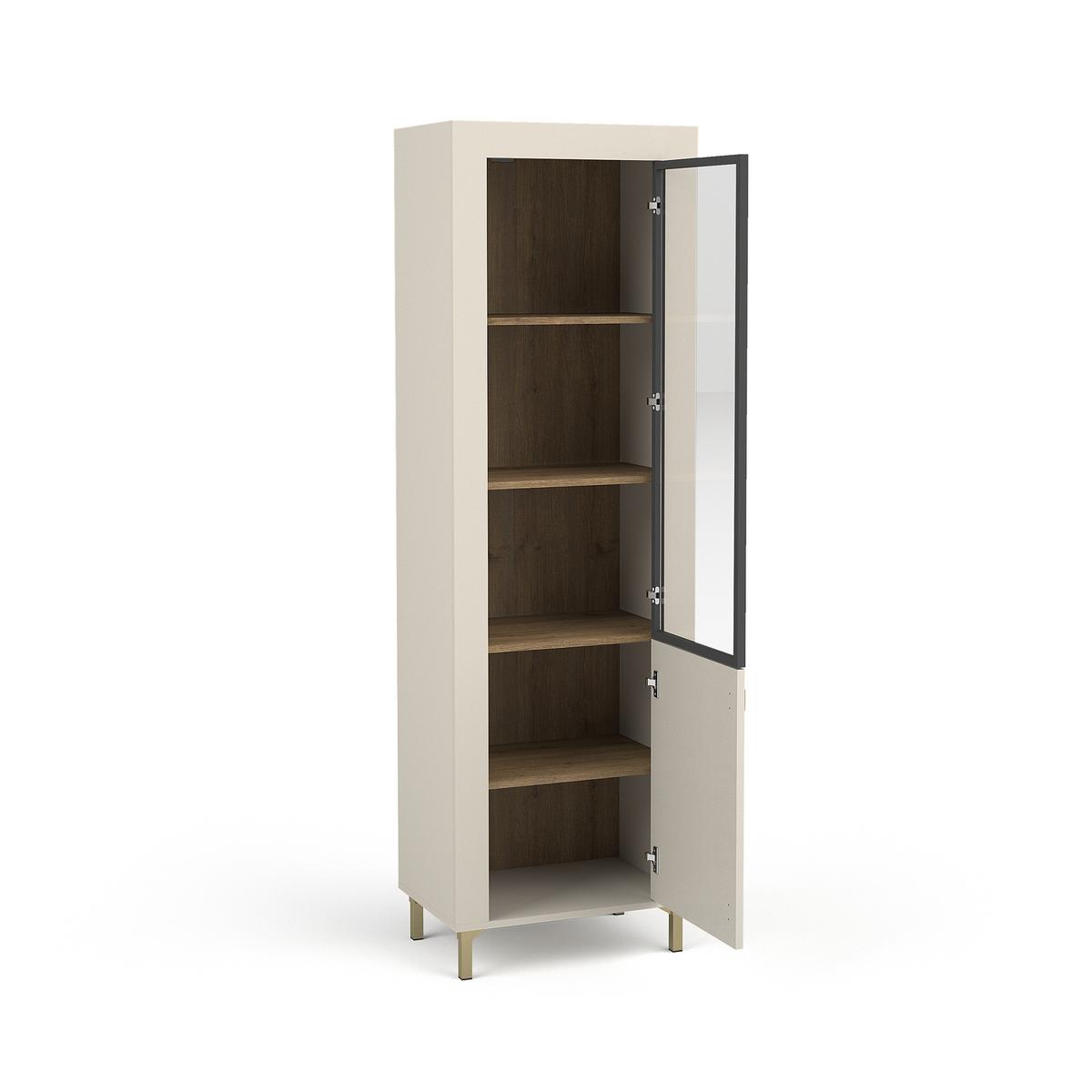 VITRINE Monta mit 2 Türen und LED-Beleuchtung, Kaschmir - Kaschmir, Holzwerkstoff (60/194/40cm) - Beautysofa
