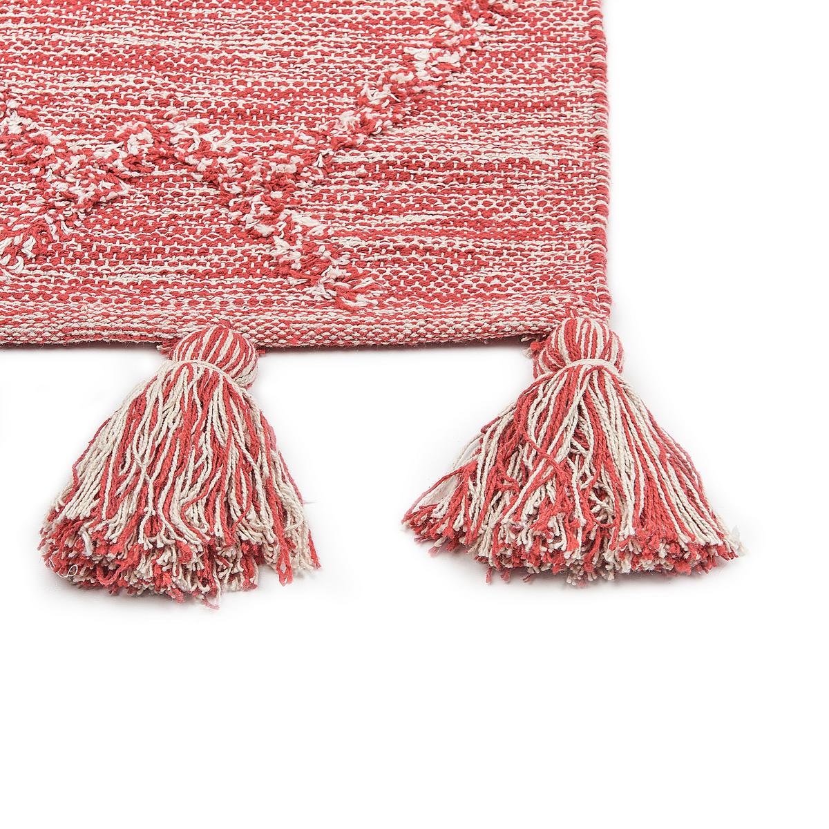 KURZFLOR-TEPPICH Nigde 150/80 cm - Rot, Textil (80/150cm) - Beliani