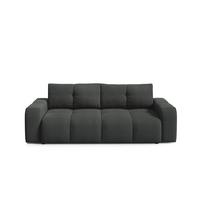 BETTSOFA DUCA Graphitfarben Jersey- Stoff mit Schlaffunktion - Graphitfarben, Holz (259/90/99cm) - MASSENO