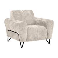 RELAXSESSEL Volare mit Metallbeinen beige - Beige/Schwarz, Textil/Metall (100/83/98cm) - Beautysofa