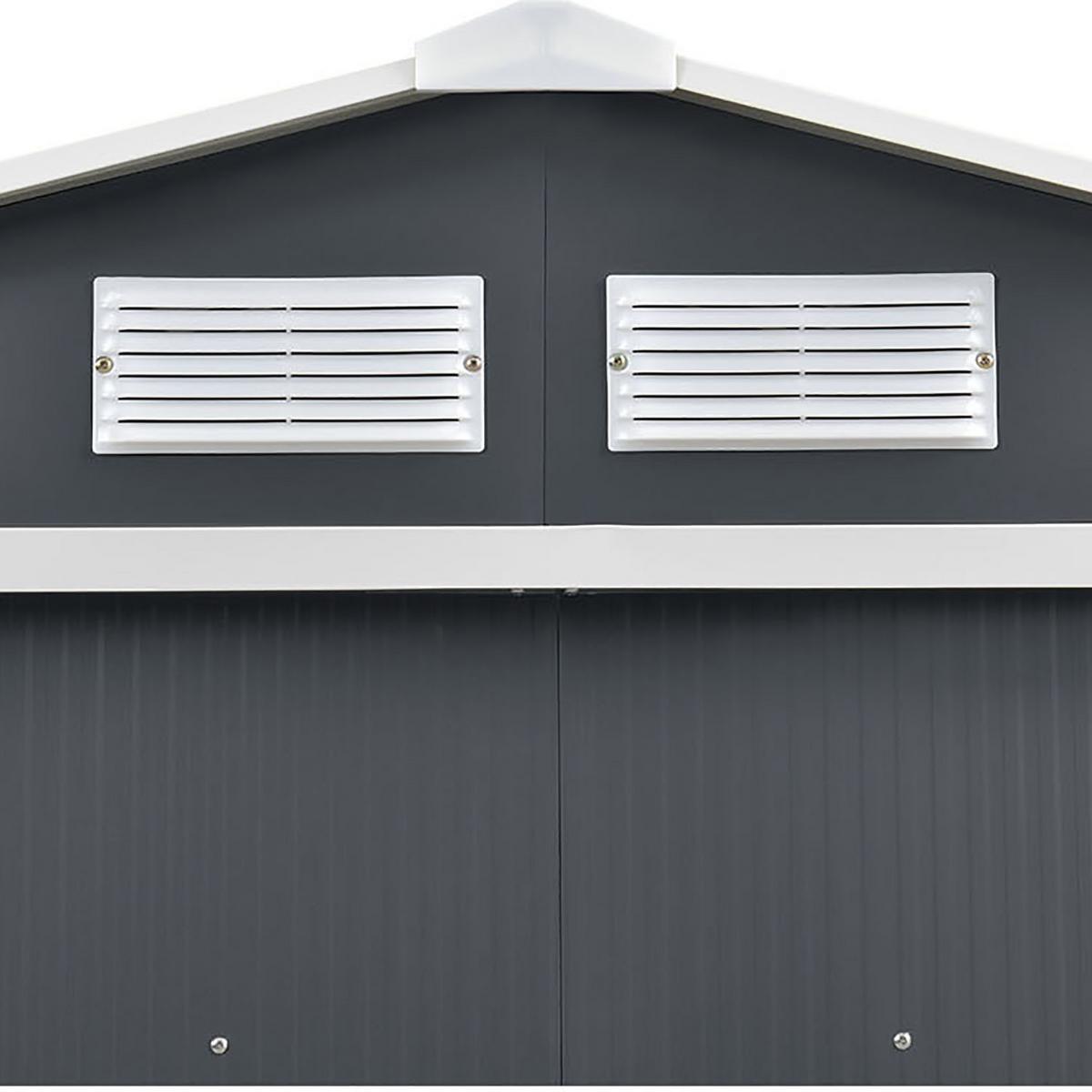 METALL-GARTENHAUS vegas Grau - Grau, Metall (277/202/319cm) - Habitat Garten