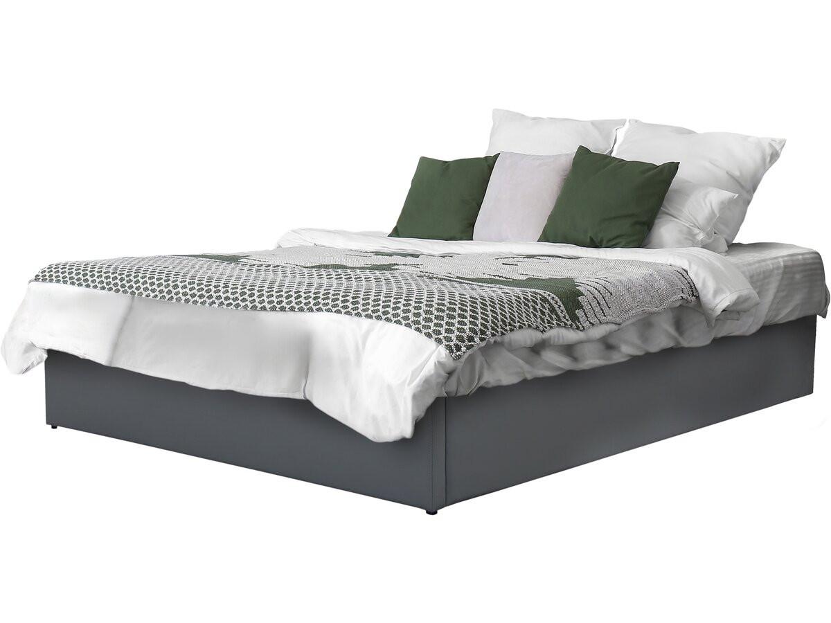BETT ava Grau - Grau, Textil (190/140cm) - Habitat Garten