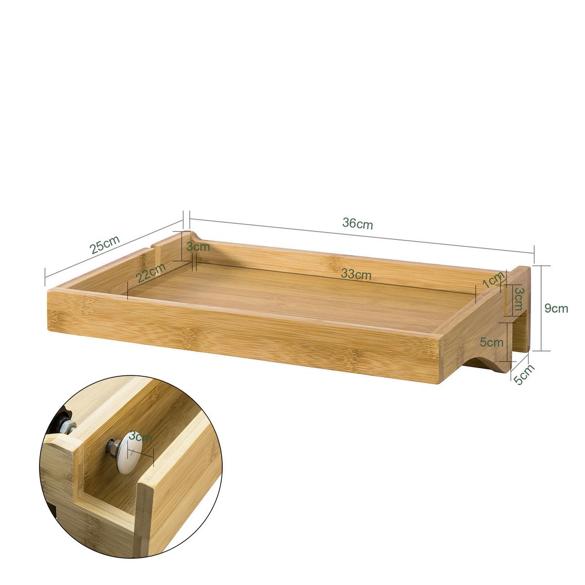 NACHTTISCH Bambus Natur - Naturfarben, Naturmaterialien (36/9/25cm) - SoBuy