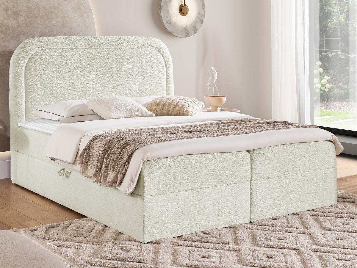 BOXBETT Bonito - H3 - Creme/Schwarz, Holz/Holzwerkstoff (200/200cm) - MIRJAN24
