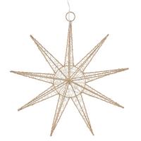 DEKOSTERN 30 cm Warmweiß - Goldfarben, Metall (30/30/4cm) - ECD-Germany