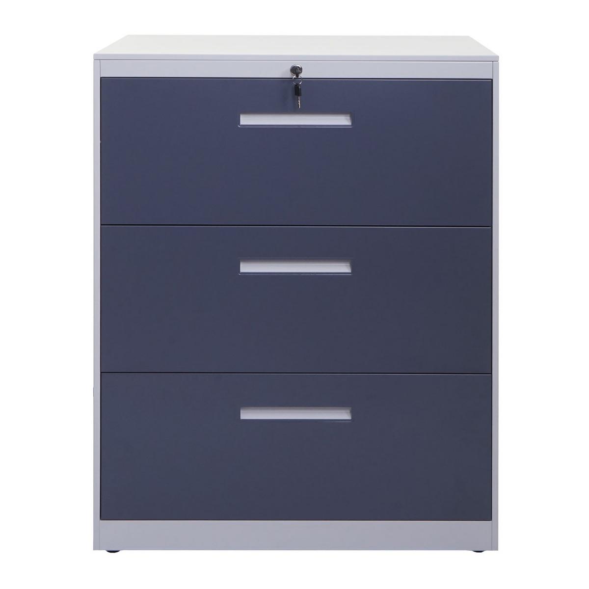 HÄNGEREGISTERSCHRANK Grau - Grau, Metall (76/103/46cm) - MCW