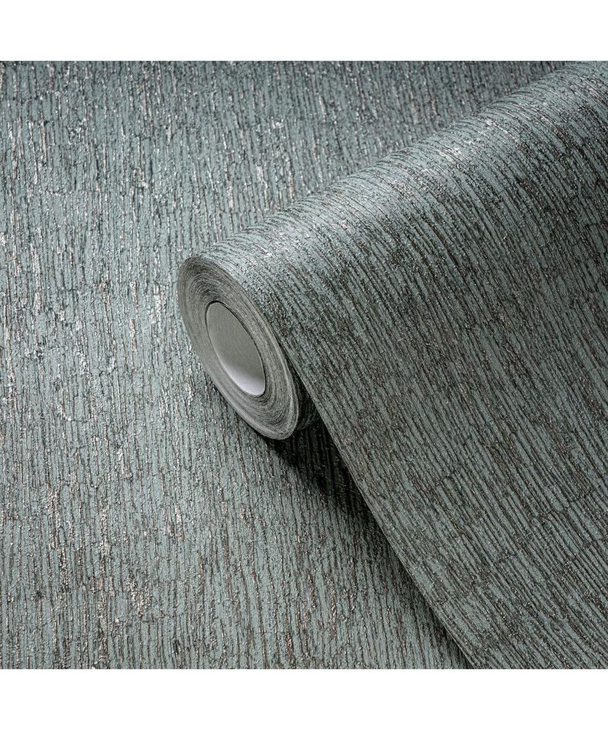 VLIESTAPETE Grün 53/1005 cm - Silberfarben, Textil (53/1cm) - KUNSTLOFT