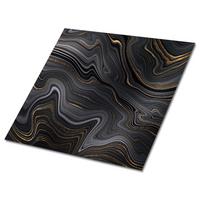 FLIESENAUFKLEBER 9 Stück 30x30 cm selbstklebend Dunkle Abstraktion - Schwarz, Textil (30/1.6/30cm) - TULUP