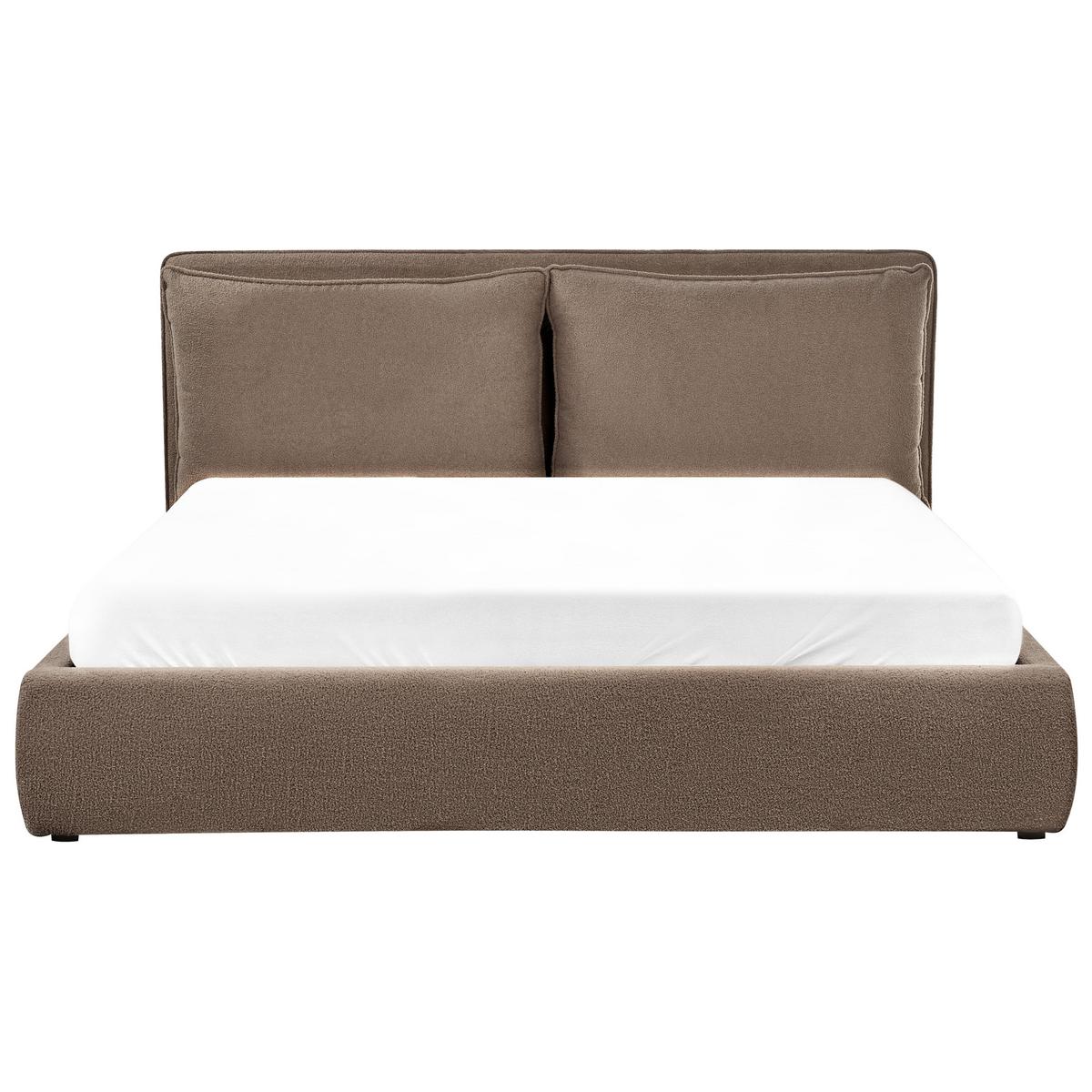 BETT mit Stauraum 180x200 cm Beige Bajonna - Taupe, Textil (180/200cm) - Beliani