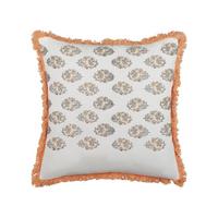 DEKOKISSEN Weiß 45/45 cm Sativus - Weiß, Naturmaterialien/Textil (45/45cm) - Beliani