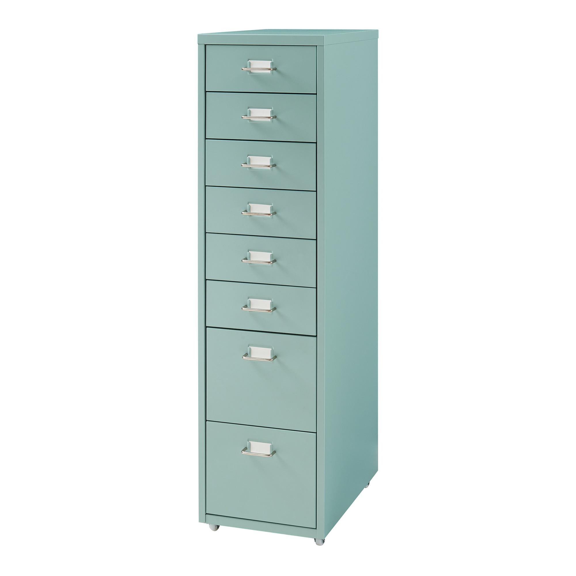 ROLLCONTAINER Kökar - Mintgrün, Metall (28/109/41cm) - [en.casa]