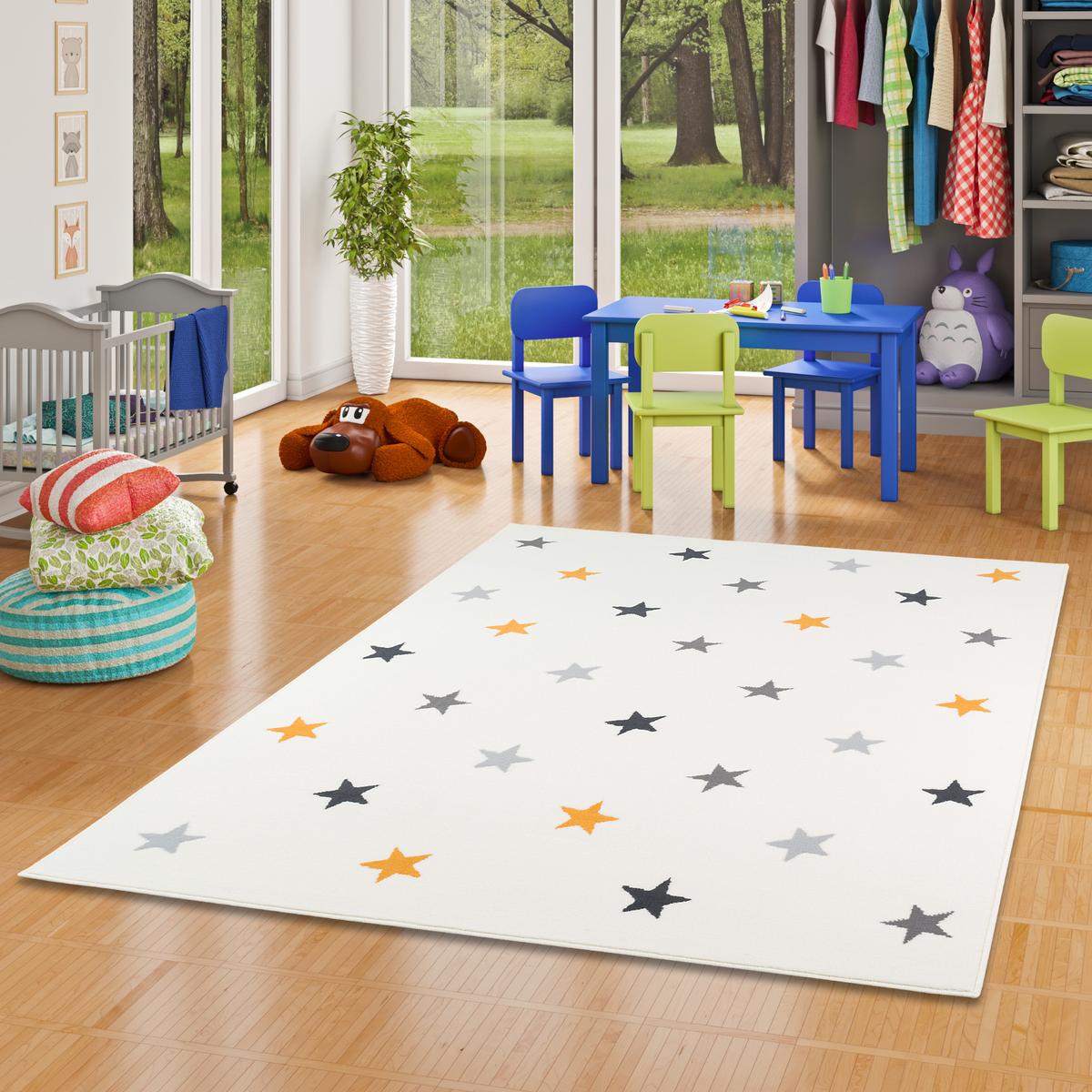 KINDER UND JUGEND TEPPICH TRENDLINE STERNE MIX - Creme, Textil (120/170cm) - Pergamon