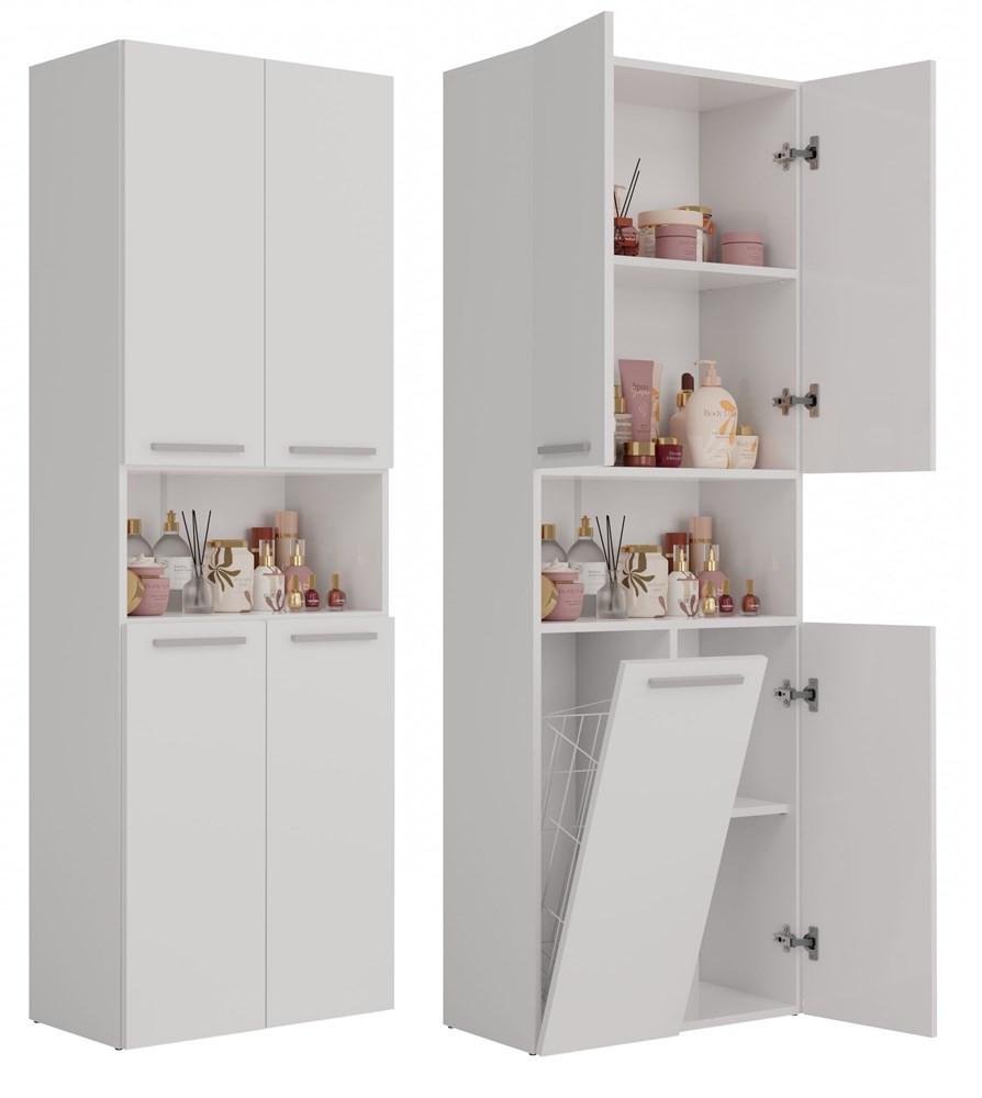 BADEZIMMERSCHRANK Weiß 60/174/30 - Weiß, Holzwerkstoff (60/174/30cm) - RAUMHIRSCH FURNITURE