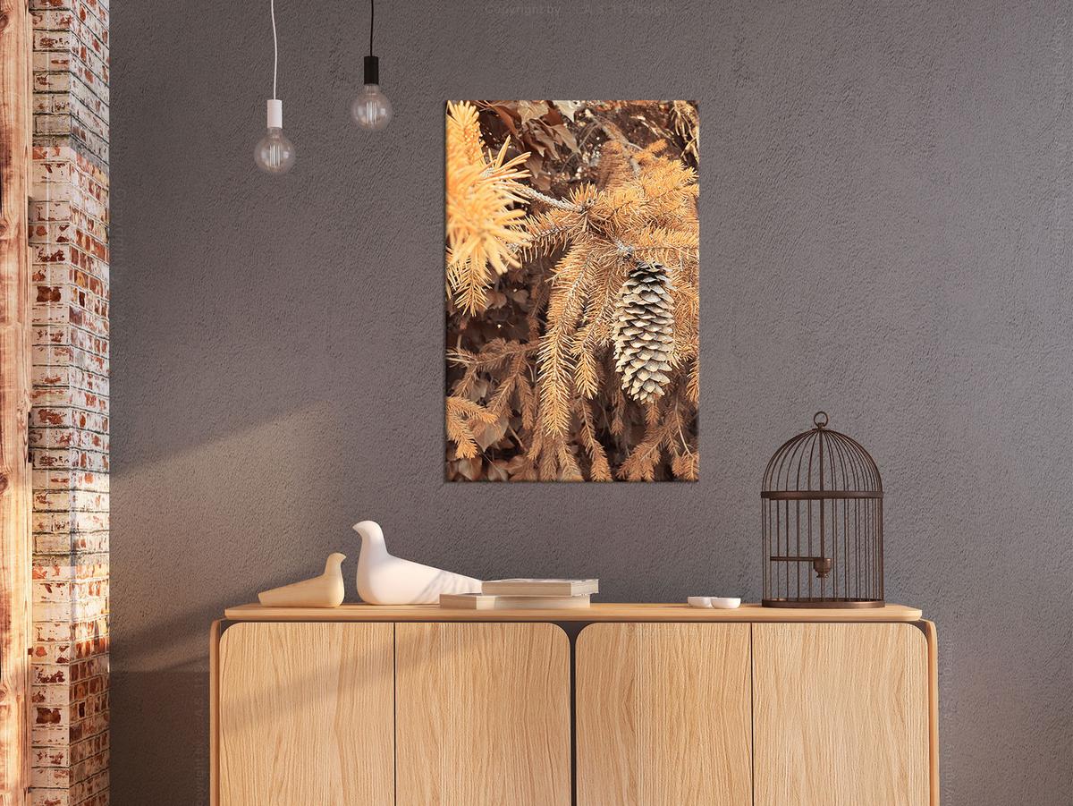 KUNSTDRUCK Braun 60/90 cm - Braun/Orange, Textil (60/90cm) - KUNSTLOFT