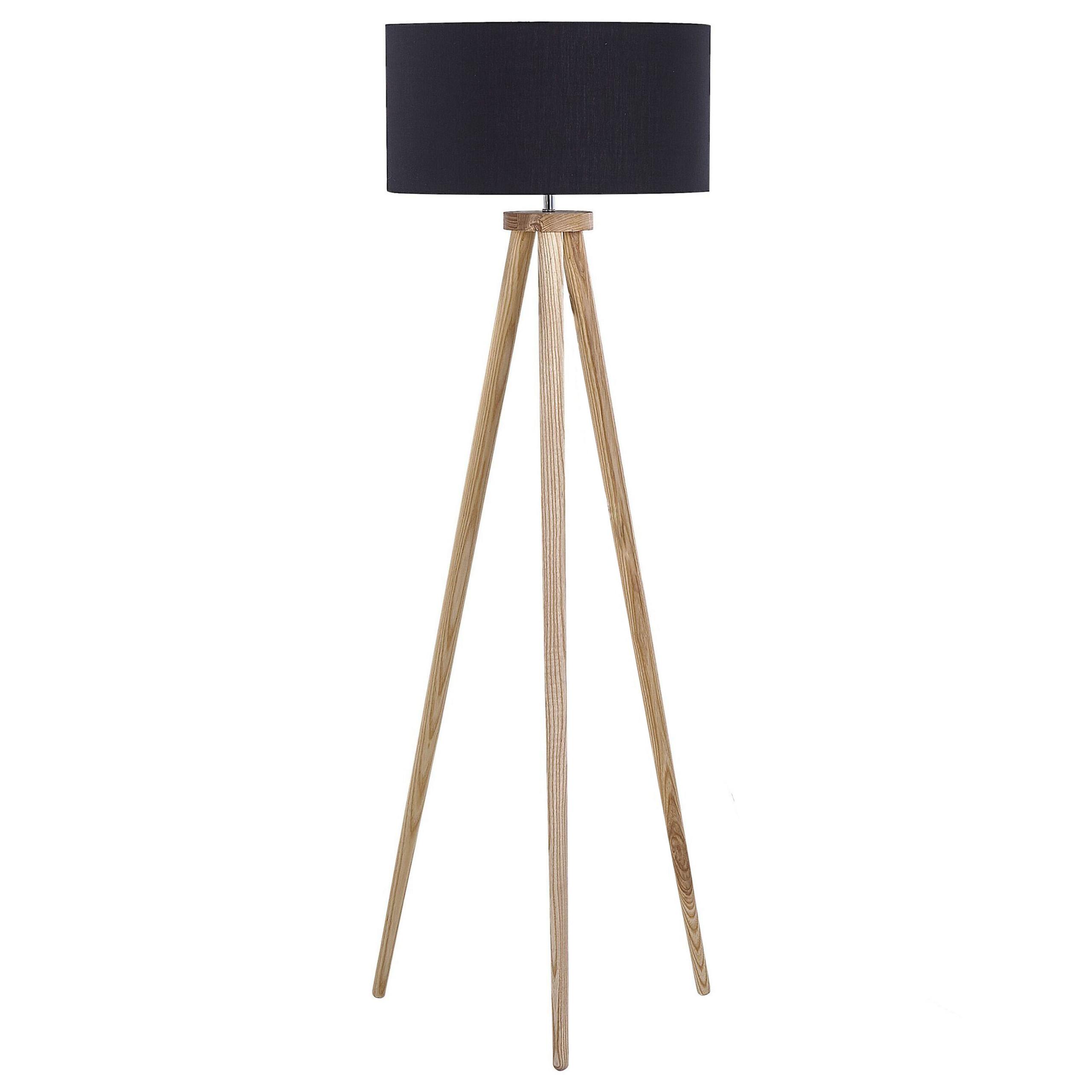 STEHLAMPE Nitra 45/45/142 cm - Schwarz, Holz (45/45/142cm) - Beliani