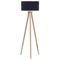 STEHLAMPE Nitra 45/45/142 cm - Schwarz, Holz (45/45/142cm) - Beliani