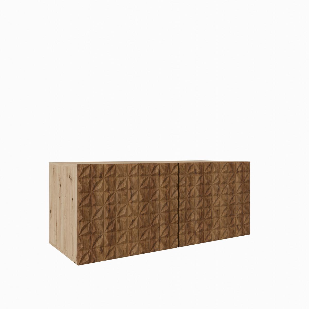 LOWBOARD ROVA 100/41/40 cm, Hängender TV-Schrank Eiche Artisan / Eichefarben - Eichefarben/Braun, Holzwerkstoff (100/41/40cm) - MASSENO