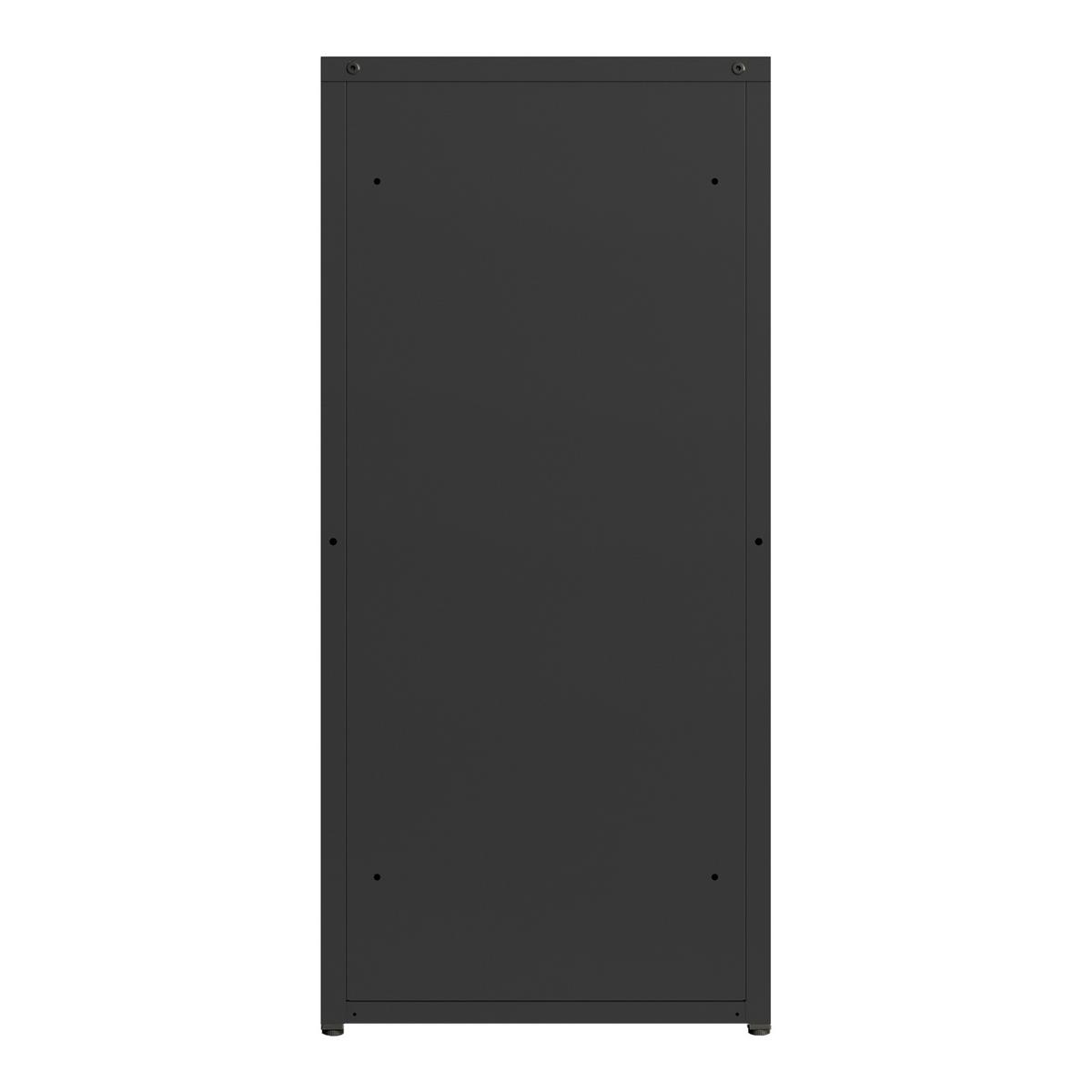 AKTENSCHRANK Burlöv - Schwarz, Metall (40/88/35cm) - [en.casa]