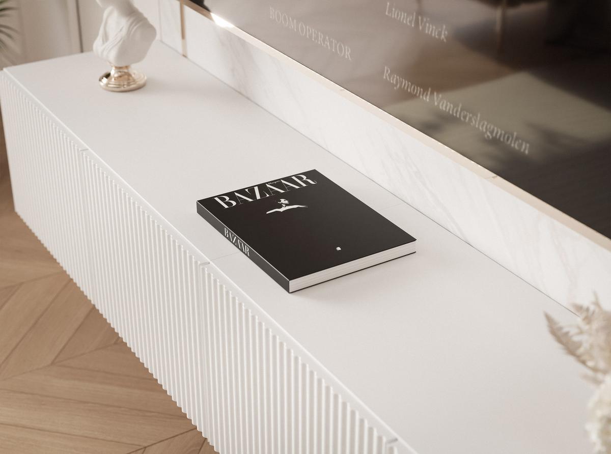 TV-LOWBOARD ANGEL Weiß hängend mit LED-Beleuchtung 200 cm - Weiß, Holzwerkstoff (200/36/40cm) - Idohome