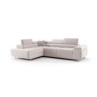 ECKSOFA Monaro Mit Schlaffunktion - Weiß, Holzwerkstoff/Textil (202/275cm) - Fun Möbel