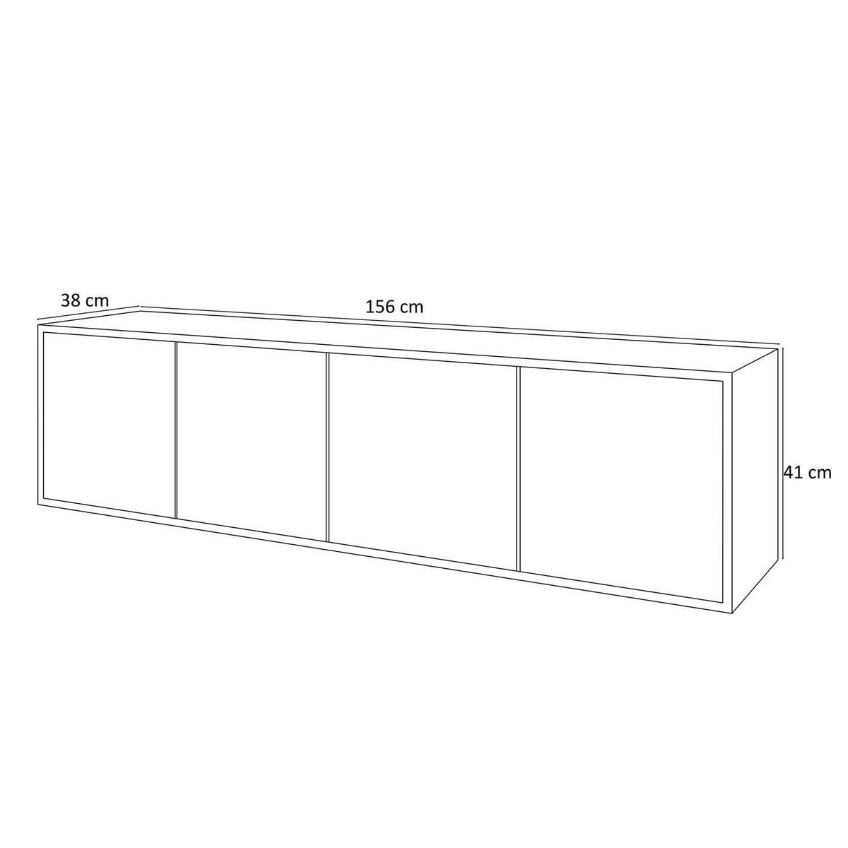 TV-ELEMENT SANAYI Hängend Eiche Artisan/Weiß - Weiß, Holzwerkstoff (156/41/38cm) - Lookway
