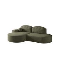 ECKSOFA Girona Mit Schlaffunktion - Grün, Holzwerkstoff/Textil (278/179cm) - Fun Möbel