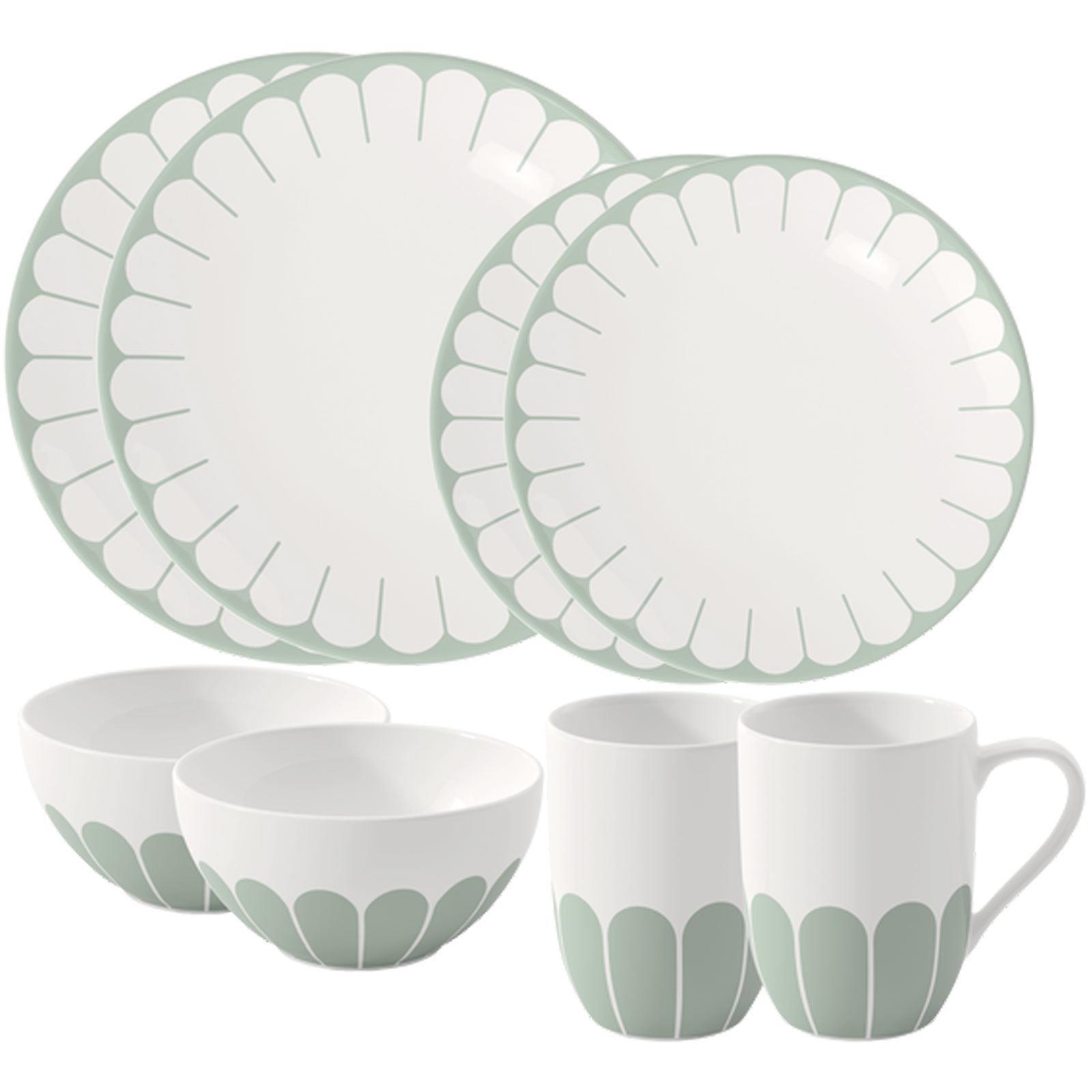 STARTER-SET Fleur Couleur Vert 8-tlg. - Grün, Keramik (2/2/2cm) - Villeroy & Boch