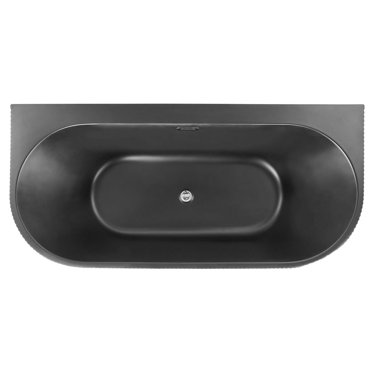 BADEWANNE 80x170x60 cm schwarz Gocta - Schwarz, Kunststoff (80/60/170cm) - Beliani